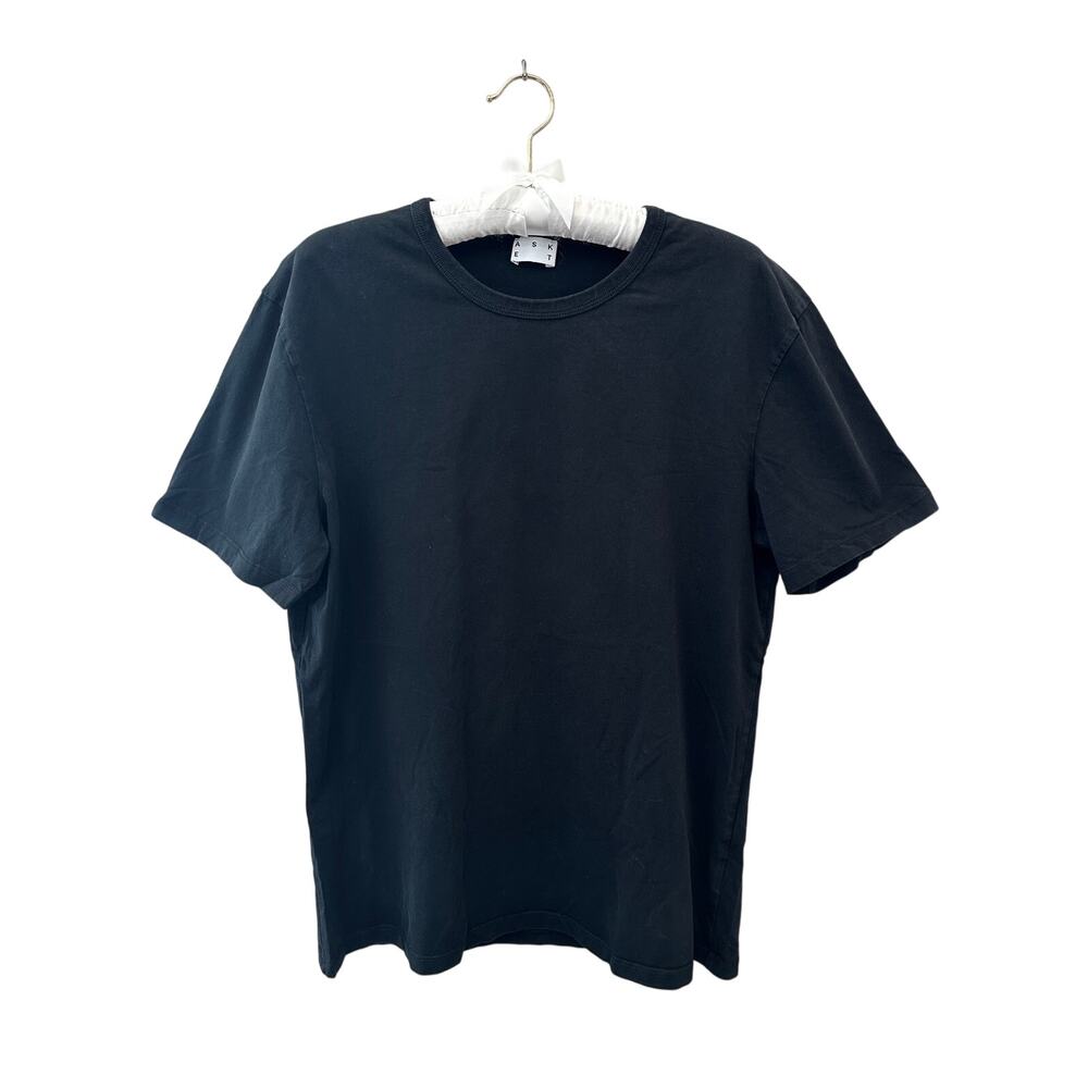 ASKET The T-Shirt Black Organic Cotton Crewneck Medium Regular Portugal